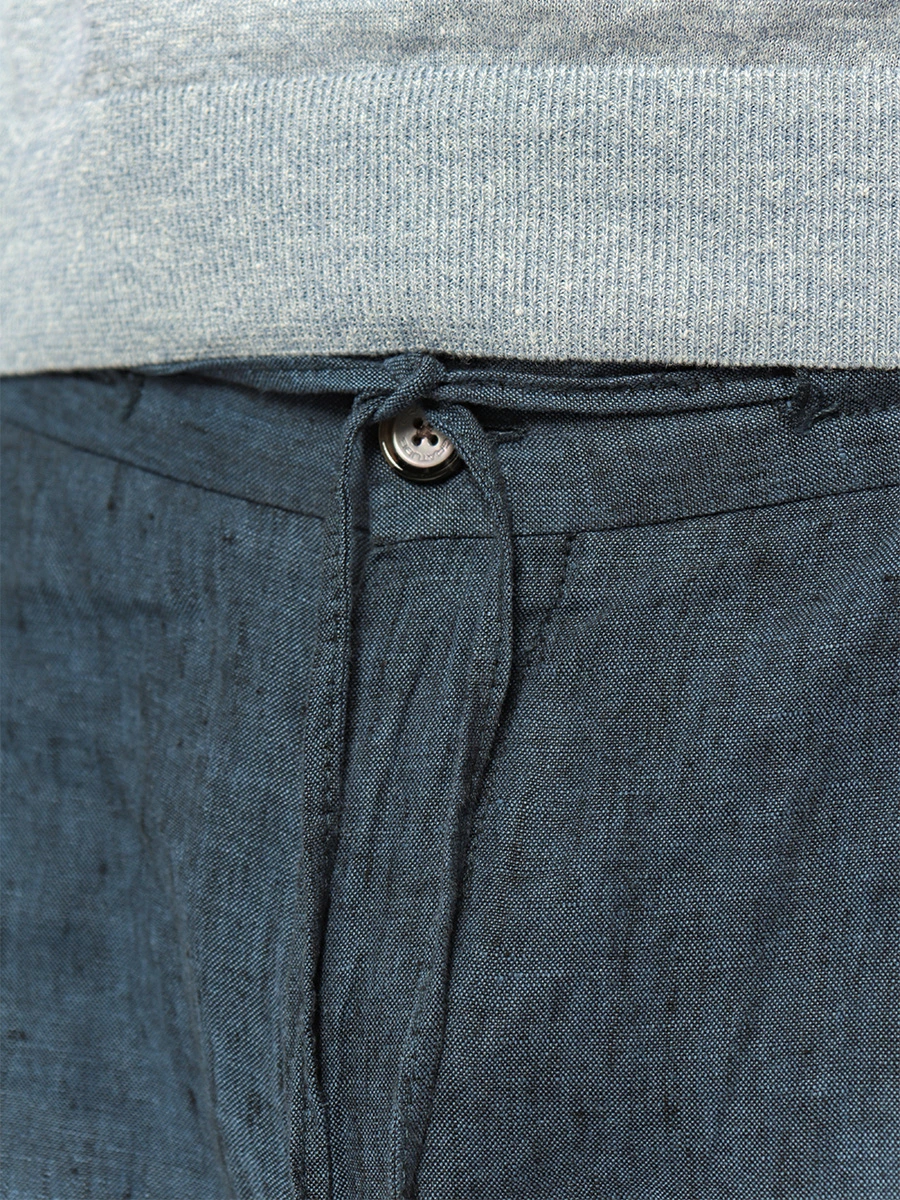 Синие джоггеры изо льна